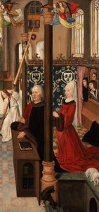 Triptychon mit Szenen aus der Passion Christi (Rückseite des rechten Flügels) Zwei kniende Stifter
